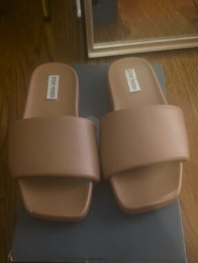 Steve Madden Women's Brown Slide Sandals